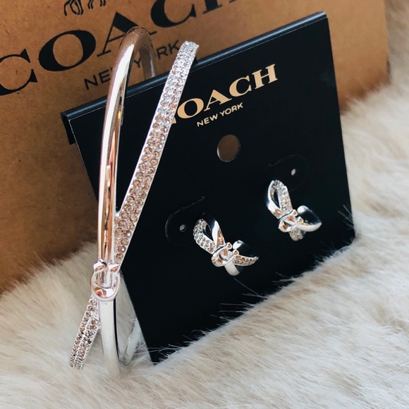Coach Jewelry - 🦊 Coach bracelet and huggie hoop earring SET